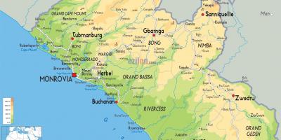 Zeichnen Sie die Karte von Liberia