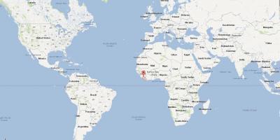 Liberia Standort auf Weltkarte