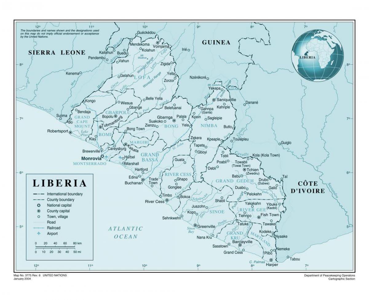 Karte von Liberia Flughafen