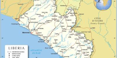Karte von Liberia west africa