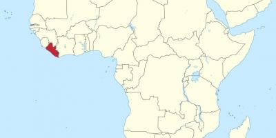 Karte von Liberia Afrika